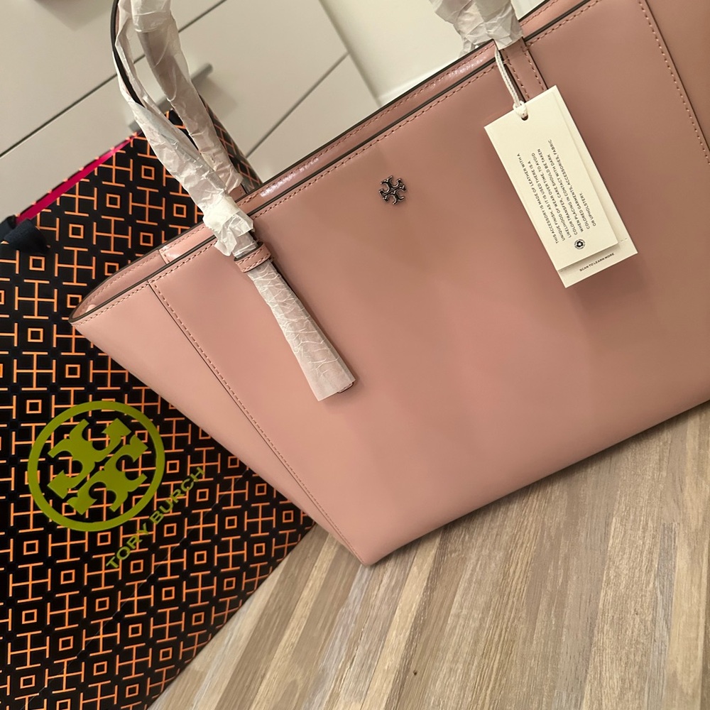 Tory Burch Emerson Small Tote Pink Patent Bag